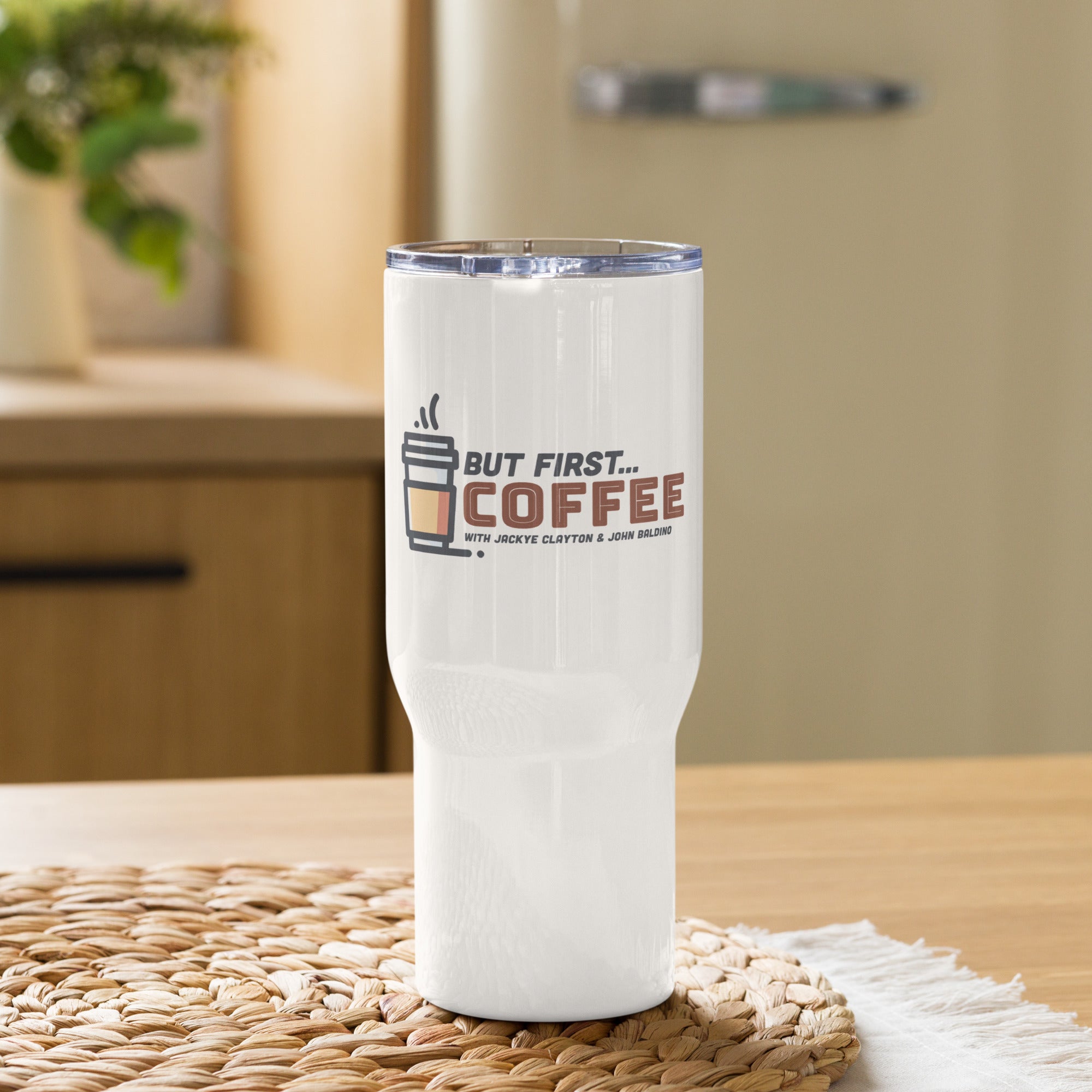But FIrst! Travel Mug with Handle | Humareso Bottega